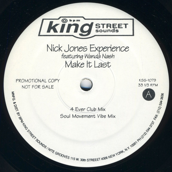 Nick Jones Experienc - Make It Last - Used Vinyl Record 12" image 1