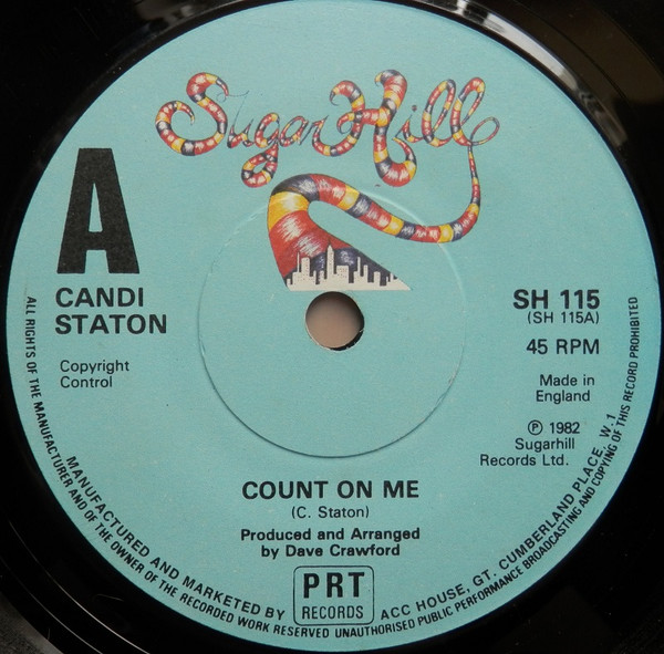 Candi Staton - Count On Me / Hurry Sundown - Used Vinyl Record 7" image 1