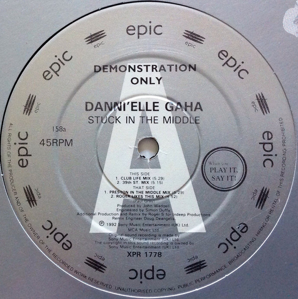 Danni'elle Gaha - Stuck In The Middle - Used Vinyl Record 12" image 1