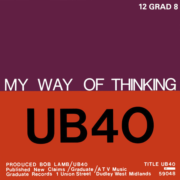 UB40 - I Think It's Going To Rain Today / My Way Of Thinking - Used V image 1