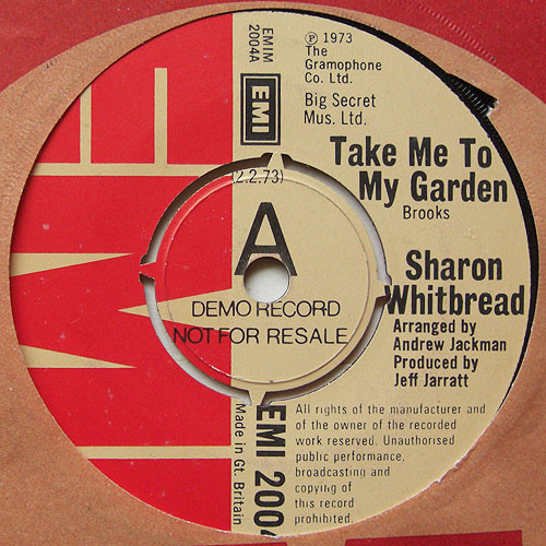 Sharon Whitbread - Take Me To My Garden / Lady Girl - Used Vi image 1
