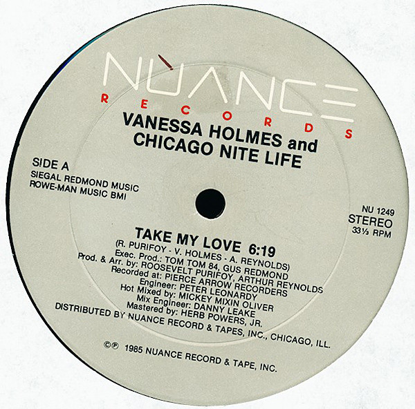 Vanessa Holmes - Take My Love - Used Vinyl Record 12" image 1