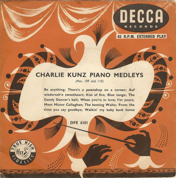 Charlie Kunz - Piano Medleys (Nos. 109 And 110) - Used Vinyl Record 7 image 1
