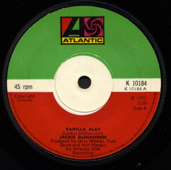 Jackie DeShannon - Vanilla Olay - Used Vinyl Record 7" image 1
