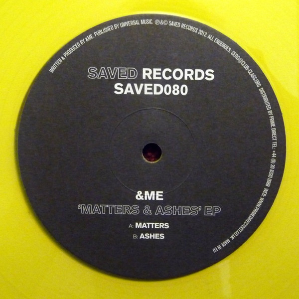 &Me - Matters & Ashes EP - Vinyl Record 12" image 1
