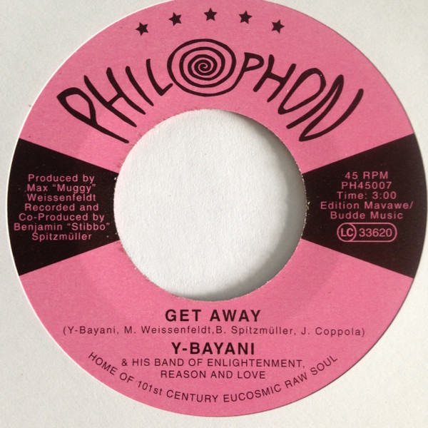 Y-Bayani - Get Away b/w Obar No Ni - Vinyl Record 7" image 1
