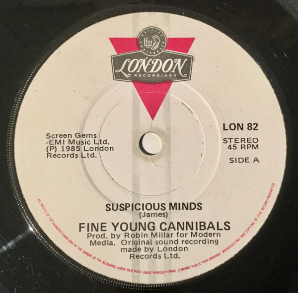 Fine Young Cannibals - Suspicious Minds - Used Vinyl Record 7" image 1