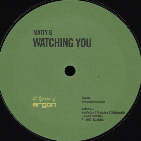 Matty G - Watching You / The Realness - Vinyl Record 12" image 1