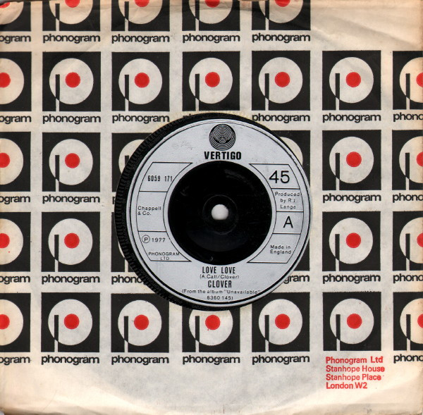 Clover - Love Love - Used Vinyl Record 7" image 1