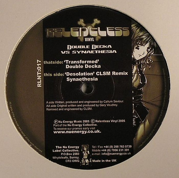 Double Decka - Transformed / Desolation (CLSM Remix) - Vinyl Record 1 image 1