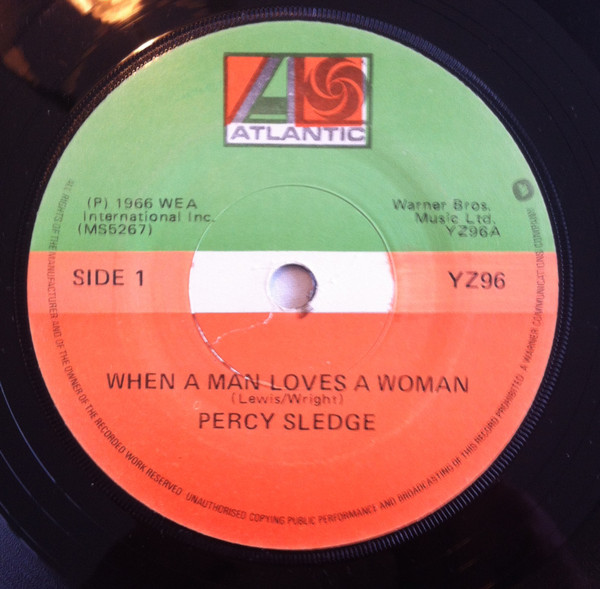 Percy Sledge - When A Man Loves A Woman - Used Vinyl Record 7" image 1
