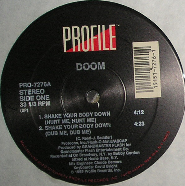 Doom - Shake Your Body Down - Used Vinyl Record 12" image 1