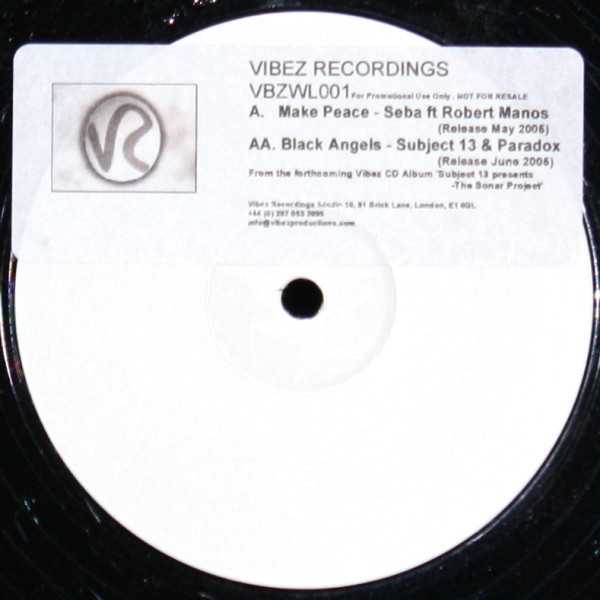 Seba - Make Peace / Black Angels - Vinyl Record 12" image 1