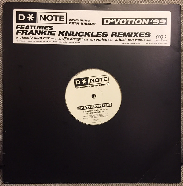 D*Note - D*Votion '99 - Used Vinyl Record 12" image 1
