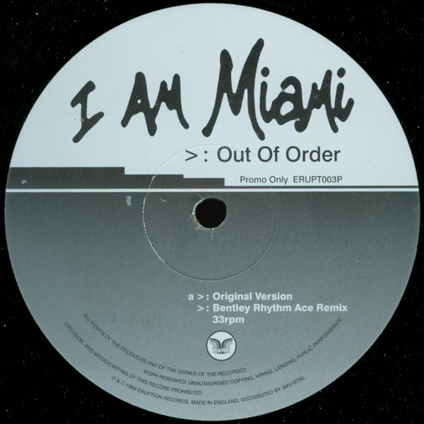 Out Of Order - I Am Miami - Used Vinyl Record 12" image 1