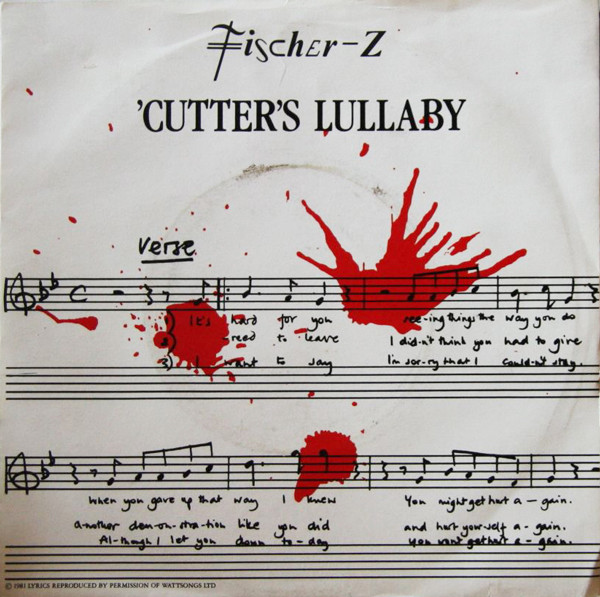 Fischer-Z - 'Cutter's Lullaby - Used Vinyl Record 7" image 1