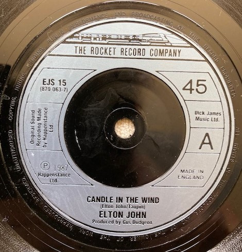 Elton John - Candle In The Wind - Used Vinyl Record 7" image 1