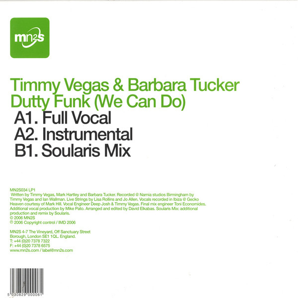 Timmy Vegas - Dutty Funk (We Can Do) - Used Vinyl Record 12" image 1