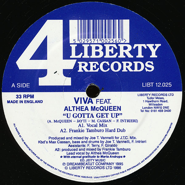Viva - U Gotta Get Up - Used Vinyl Record 12" image 1