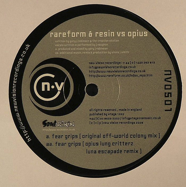 Rareform - Fear Grips (Original Off-world Colony Mix) / Fear Grips ( image 1