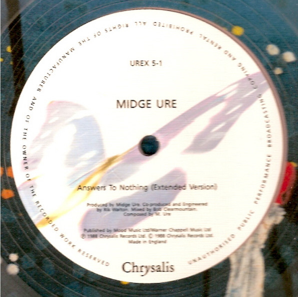 Midge Ure - Answers To Nothing - Used Vinyl Record 12" image 1