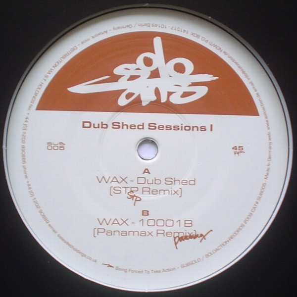 Wax - Dub Shed Sessions I - Vinyl Record 12" image 1