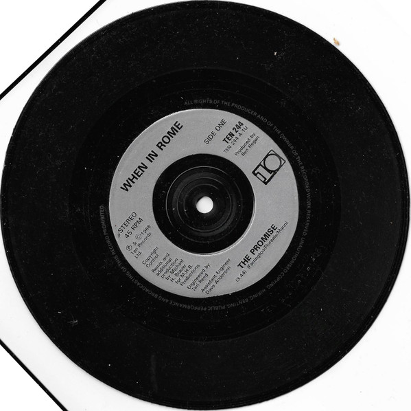 When In Rome - Promise - Used Vinyl Record 7" image 1