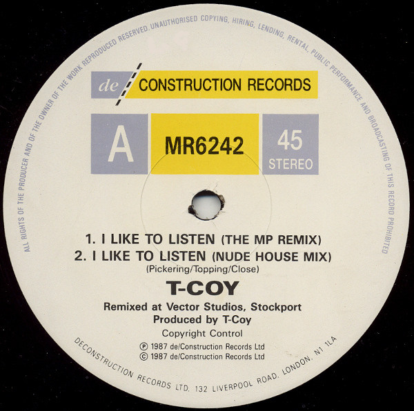 T-Coy - I Like To Listen - Vinyl Record 12" image 1