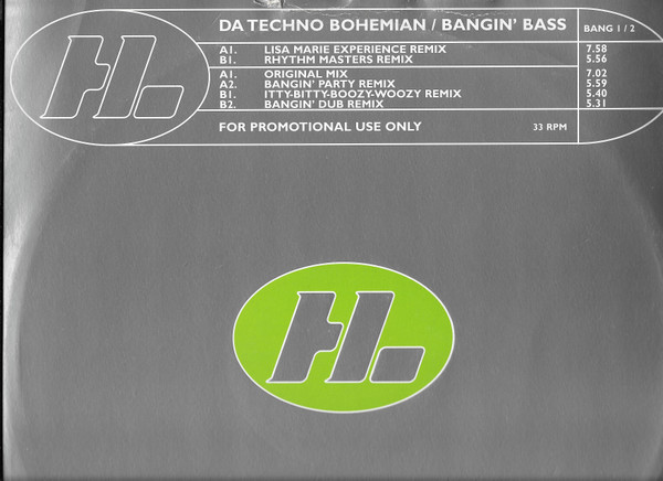Da Techno Bohemian - Bangin' Bass - Used Vinyl Record 12" image 1