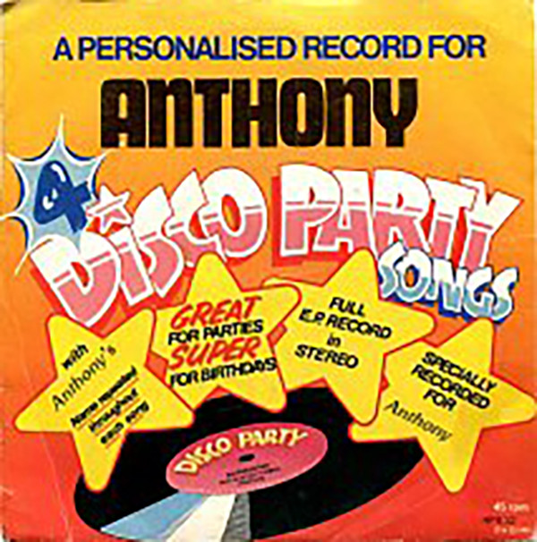 Unknown Artist - A Personalised Record For Anthony - Used Vinyl Recor image 1