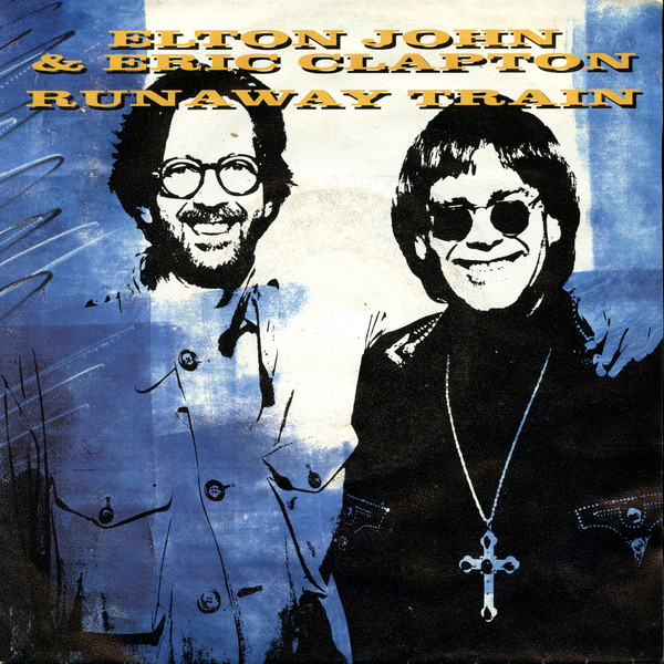 Elton John - Runaway Train - Used Vinyl Record 7" image 1