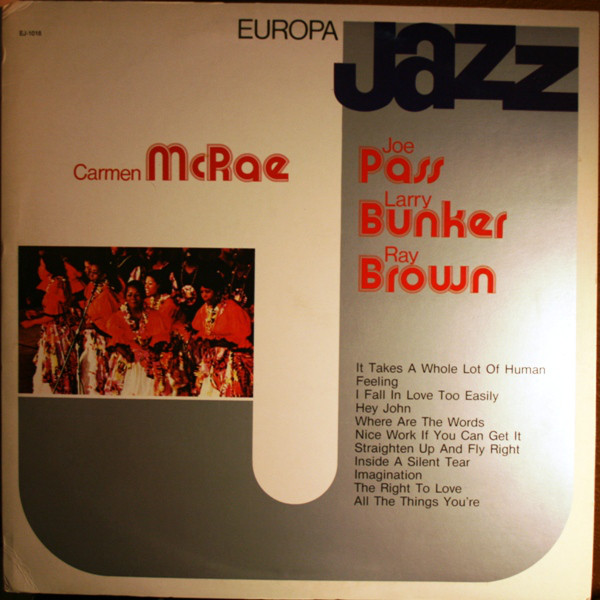 Carmen McRae - Europa Jazz - Used Vinyl Record image 1