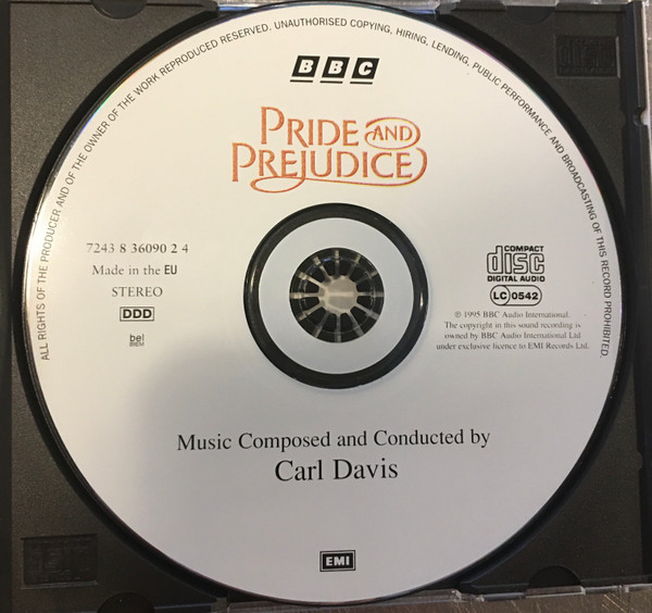 Carl Davis - Pride And Prejudice - Original BBC Soundtrack - Used CD image 1
