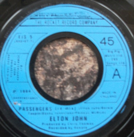 Elton John - Passengers - Used Vinyl Record 7" image 1