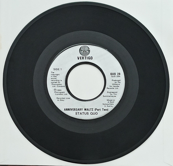 Status Quo - Anniversary Waltz (Part Two) - Used Vinyl Record 7" image 1