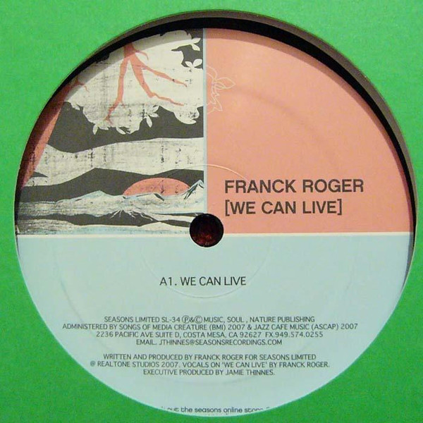 Franck Roger - We Can Live - Vinyl Record 12" image 1