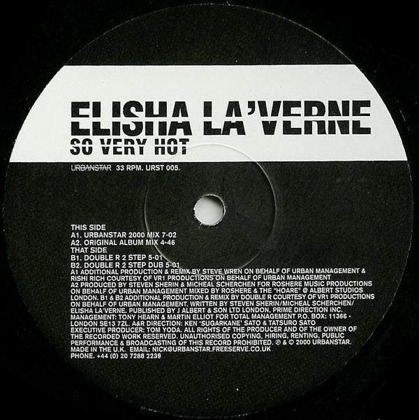 Elisha La'Verne - So Very Hot - Used Vinyl Record 12" image 1