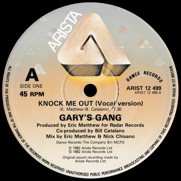 Gary's Gang - Knock Me Out - Used Vinyl Record 12" image 1