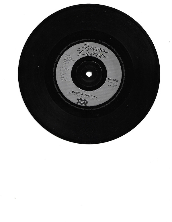 Sheena Easton - Back In The City - Used Vinyl Record 7" image 1