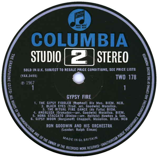 Ron Goodwin And His - Gypsy Fire - Used Vinyl Record image 1