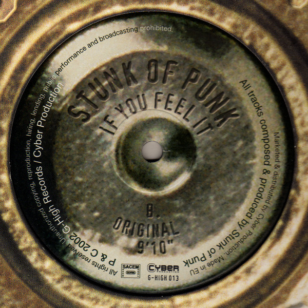 Stunk Of Punk - If You Feel It - Used Vinyl Record 12" image 1