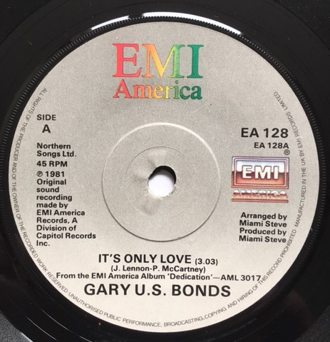 Gary U.S. Bonds - It's Only Love - Used Vinyl Record 7" image 1