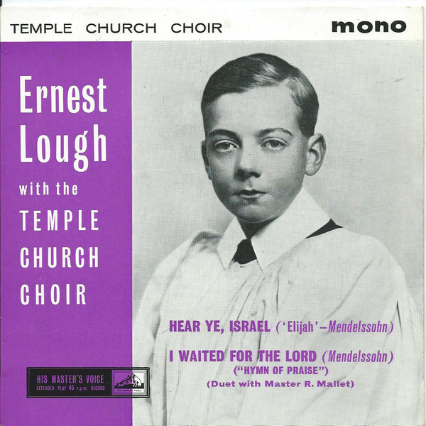 Ernest Lough - With The Temple Church Choir - Used Vinyl Record 7" image 1