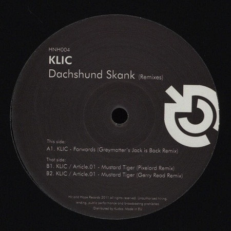Klic - Dachshund Skank Remixes - Vinyl Record 12" image 1
