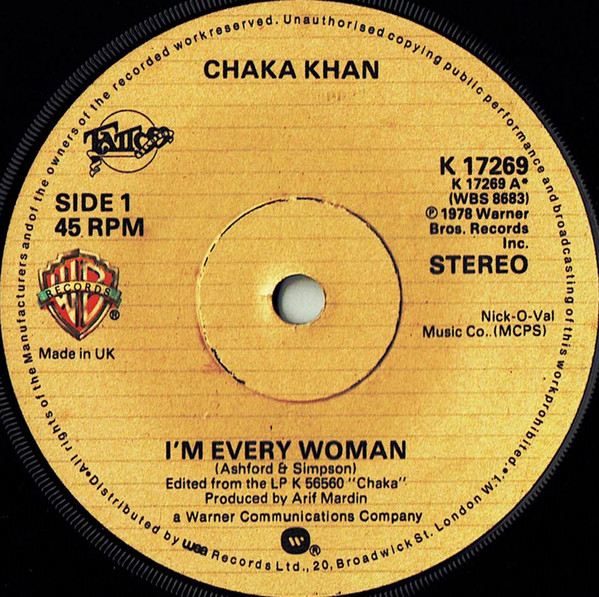 Chaka Khan - I'm Every Woman - Used Vinyl Record 7" image 1