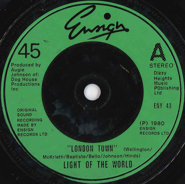 Light Of The World - London Town - Used Vinyl Record 7" image 1
