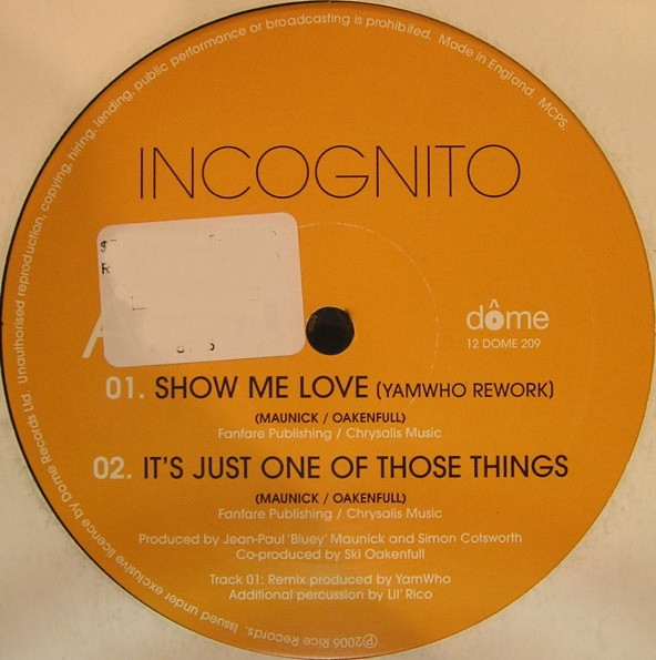 Incognito - Show Me Love - Used Vinyl Record 12" image 1