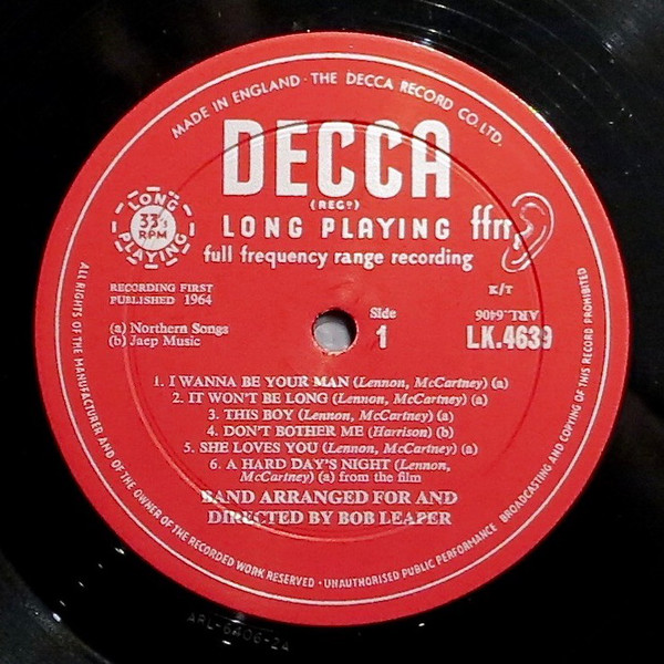 Bob Leaper - Big Band Beatle Songs - Used Vinyl Record image 1