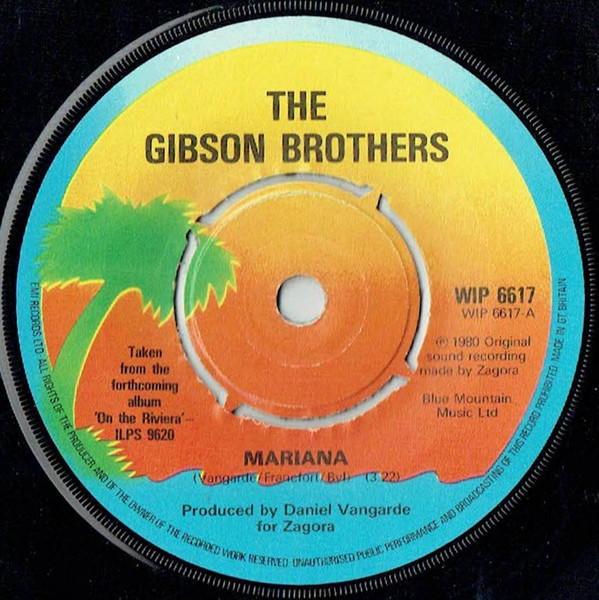 Gibson Brothers - Mariana - Used Vinyl Record 7" image 1