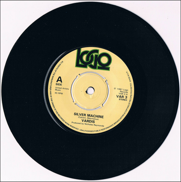 Vardis - Silver Machine - Used Vinyl Record 7" image 1